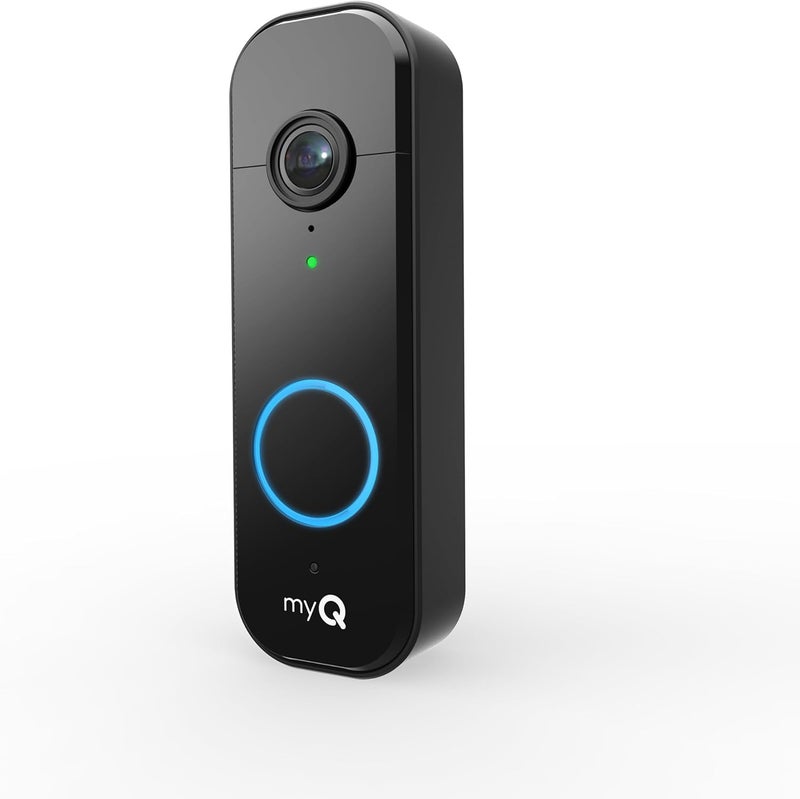 Chamberlain myQ Video Doorbell | 2K Camera, Battery/Wired, Color Night Vision, Live View with 2-Way Talk, Motion Detection & Real-Time Alerts, 150 Deg Wide View, Black - Image 1